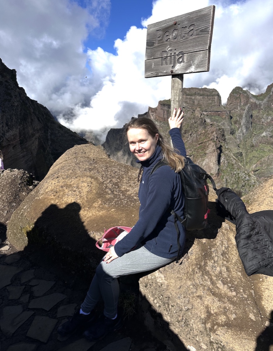 Nina Patkai on a Madeira mountain trail